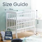 White Babymore Space Saver Cot
