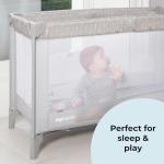 My Babiie Lightweight Travel Cot - Grey Elephants