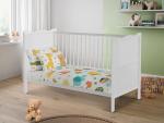 White Solid Wood Convertible Baby Cot Bed