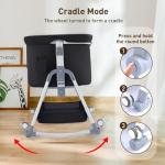 4 in 1 Bedside Crib with Changing Table, Wheels