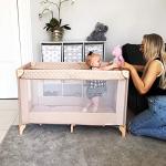 My Babiie Lightweight Travel Cot - Blush Pink