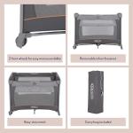 Graco Contour Travel Cot with Bassinet - Pebble