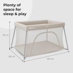 My Babiie 2-in-1 Lightweight Travel Cot - Ivory