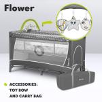 Lionelo 2-in-1 Travel Cot with Changing Table