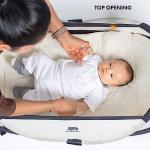DERYAN Pop-Up Travel Cot for Infants - Cream