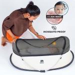 DERYAN Pop-Up Travel Cot for Infants - Cream