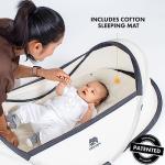 DERYAN Pop-Up Travel Cot for Infants - Cream