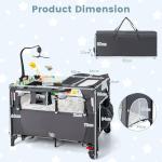 COSTWAY 5-in-1 Travel Cot with Bassinet & Toys