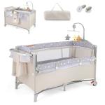 5-in-1 Portable Baby Travel Cot with Bassinet