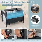 Costway 5-in-1 Travel Cot with Bassinet and More