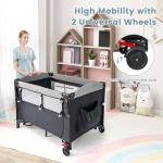 Costway 5-in-1 Travel Cot with Bassinet and More