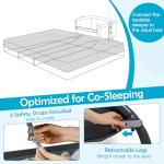 Adjustable Baby Bedside Crib with Mattress and Net