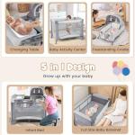 Maxmass 5-in-1 Portable Baby Travel Cot
