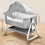 3-in-1 Portable Bedside Crib with Mattress