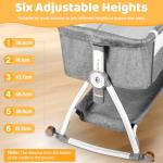 3-in-1 Portable Bedside Crib with Mattress