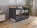 LEVI Baby Cot Bed with Mattress and Drawer