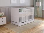 Levi Baby Cot Bed with Drawer and Mattress