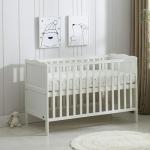 Orlando White Wooden Baby Cot with Drawer & Mattress