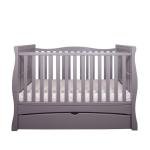 Viculii GILBERT Grey Baby Sleigh Cot Bed 3-in-1