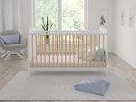 MADDOX Adjustable Cot Bed 140x70cm - White/Pine