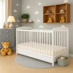 Babymam Oliver Luxury Baby Cot with Drawer 120x60cm