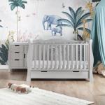 Obaby Stamford Sleigh Cot Bed in Warm Grey