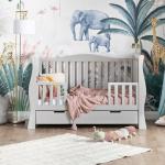 Obaby Stamford Sleigh Cot Bed in Warm Grey