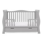 Obaby Stamford Sleigh Cot Bed in Warm Grey