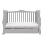 Obaby Stamford Sleigh Cot Bed in Warm Grey