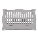 Obaby Stamford Sleigh Cot Bed in Warm Grey