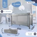 Mobiclinic® Ultra-Compact Travel Cot with Mattress