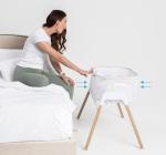 Nested Glide N Go portable bedside crib cot