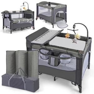 5-in-1 Portable Baby Travel Cot and Sleeper