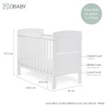 White Obaby Grace Mini Cot Bed