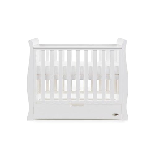Obaby Stamford White Sleigh Space Saver Cot