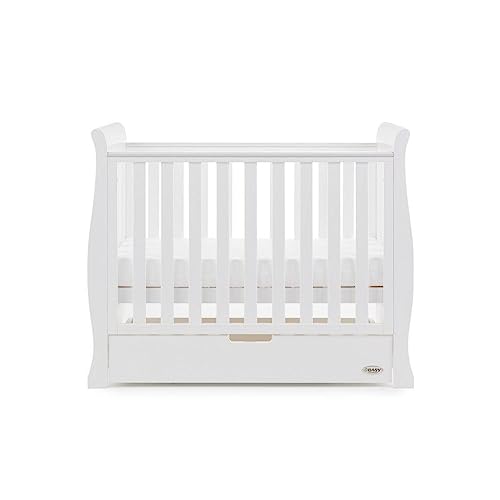 Obaby Stamford White Sleigh Space Saver Cot