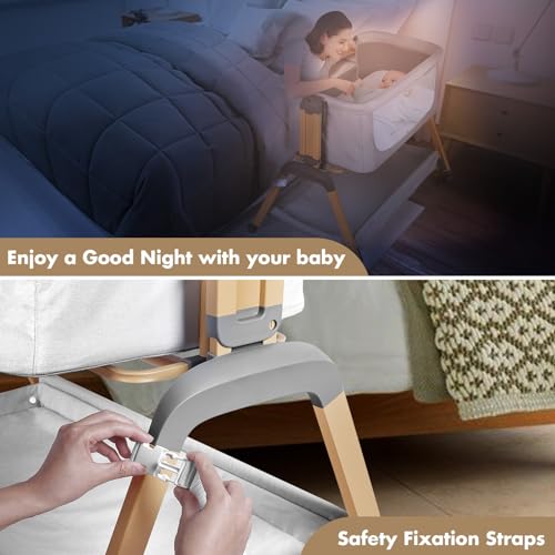 4-in-1 Bedside Crib with Changing Table and Sleeper