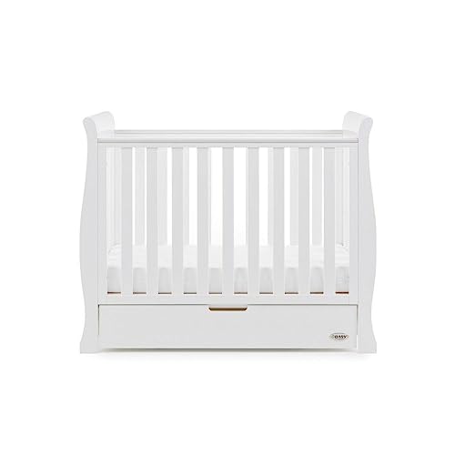 Obaby Stamford White Sleigh Space Saver Cot