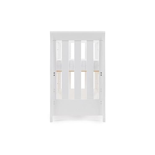 Obaby Stamford White Sleigh Space Saver Cot