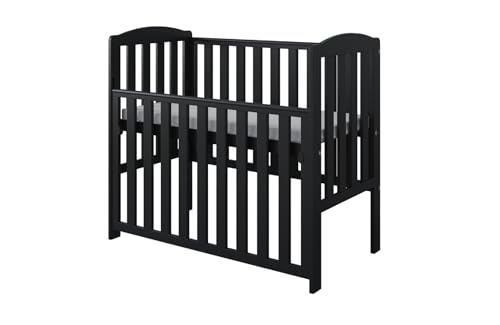Viculii Waffi Space Saver Baby Mini Cot (Black)