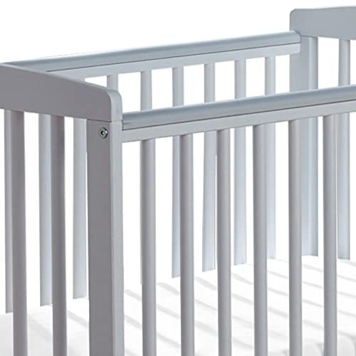 Kinder Valley Sydney Compact Grey Baby Cot with Mattress