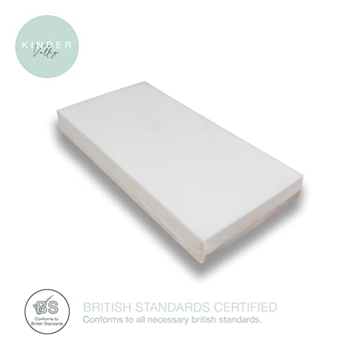 Kinder Valley Sydney Compact Grey Baby Cot with Mattress