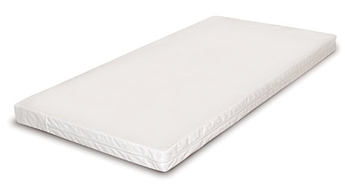 MCC Brooklyn Baby Cot Crib, Water-Repellent Mattress - Grey