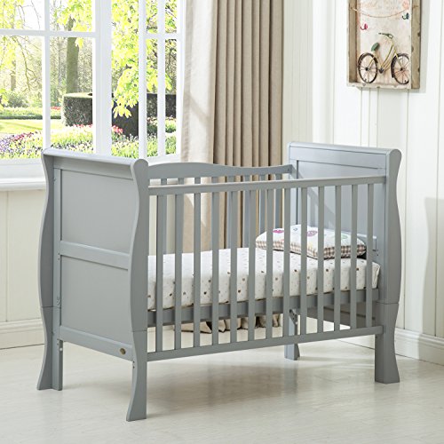 Solid Wooden Cot Bed Savannah Sleigh Toddler Bed