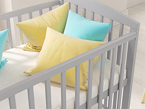 JACOB Wooden Baby Cot Bed with Deluxe Aloe Vera Mattress