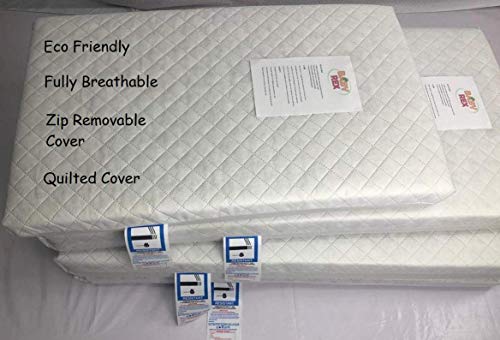 Compact White Baby Cot with Mattress: 100 x 52.5CM