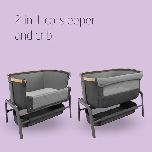 Maxi-Cosi Iora Co-Sleeper Crib, Foldable Bedside Crib - Graphite