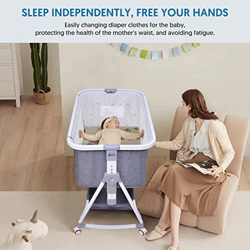 Bellababy Baby Bedside Sleeper, Safe Co-Sleeping Crib