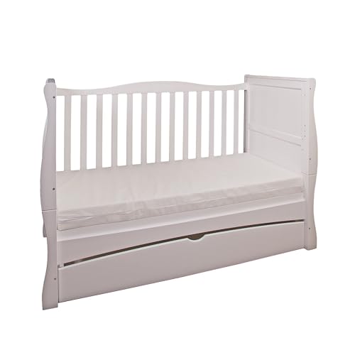 Viculii GILBERT 3-in-1 Sleigh Cot Bed with Mattress