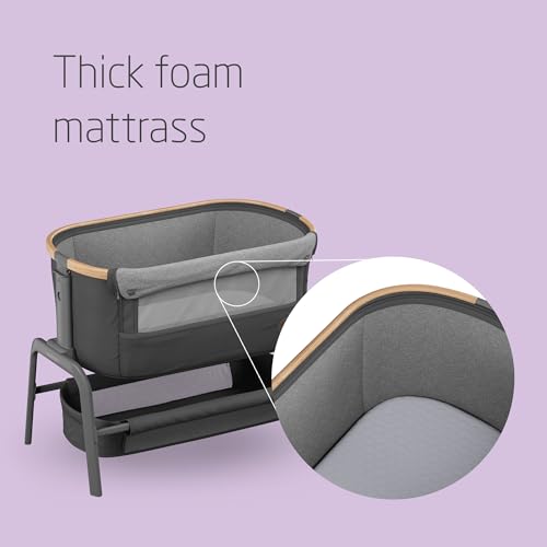 Maxi-Cosi Iora Co-Sleeper Crib, Foldable Bedside Crib - Graphite
